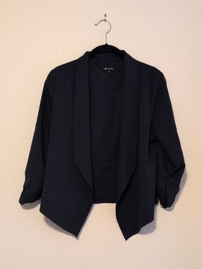 Michel Navy Lightweight Jacket with 3/4 Sleeve